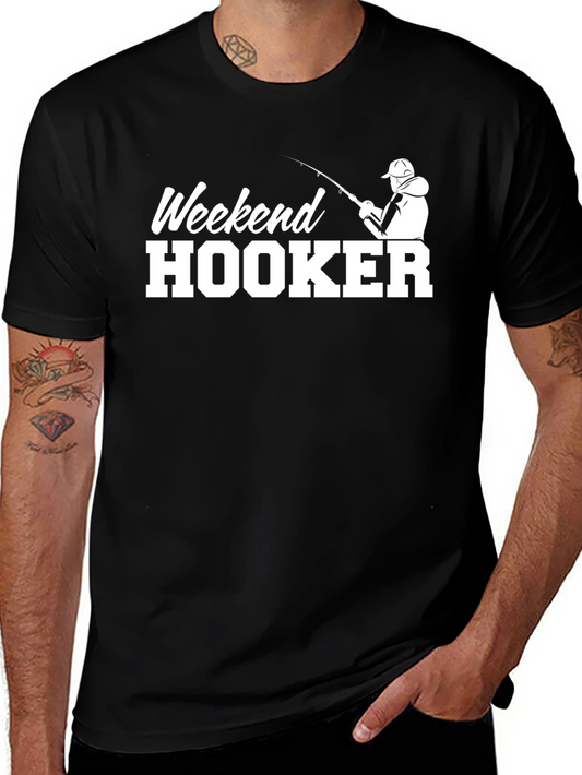 Weekend Hooker Fishing T-Shirt - Black