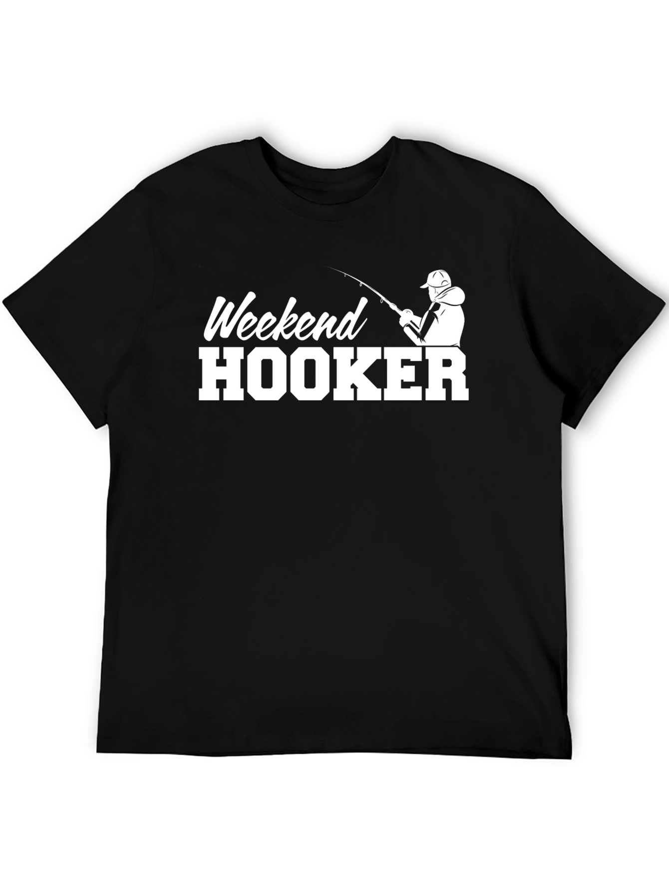 Weekend Hooker Fishing T-Shirt - Black