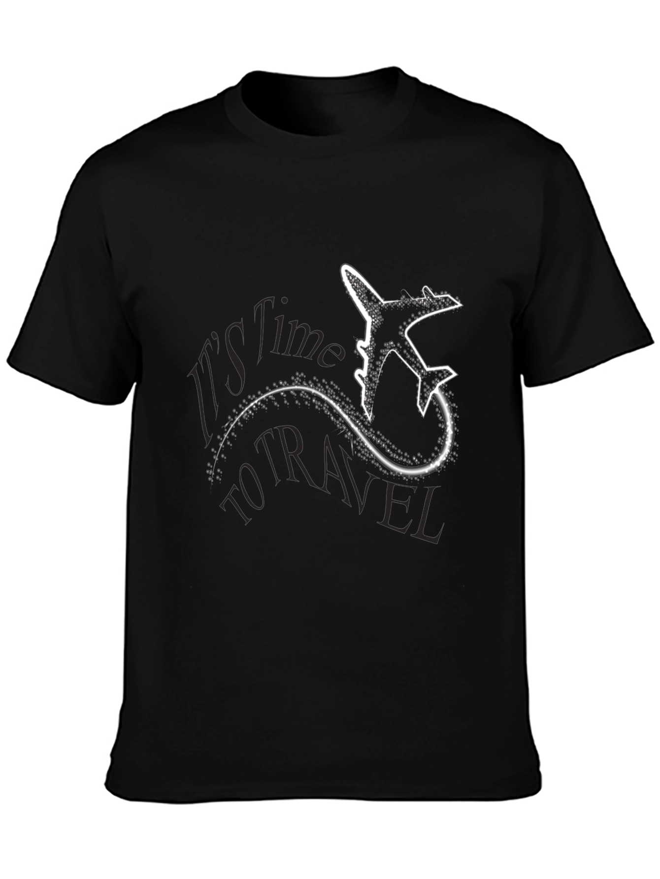Time to Travel Graphic T-Shirt - Airplane Design