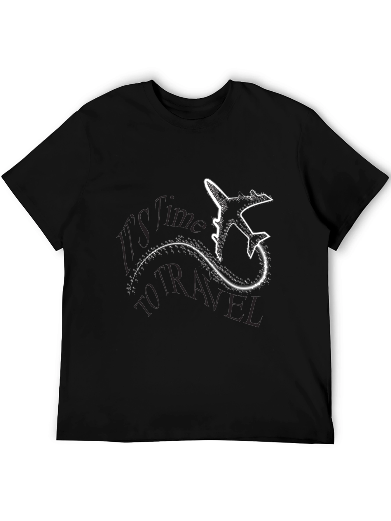 Time to Travel Graphic T-Shirt - Airplane Design