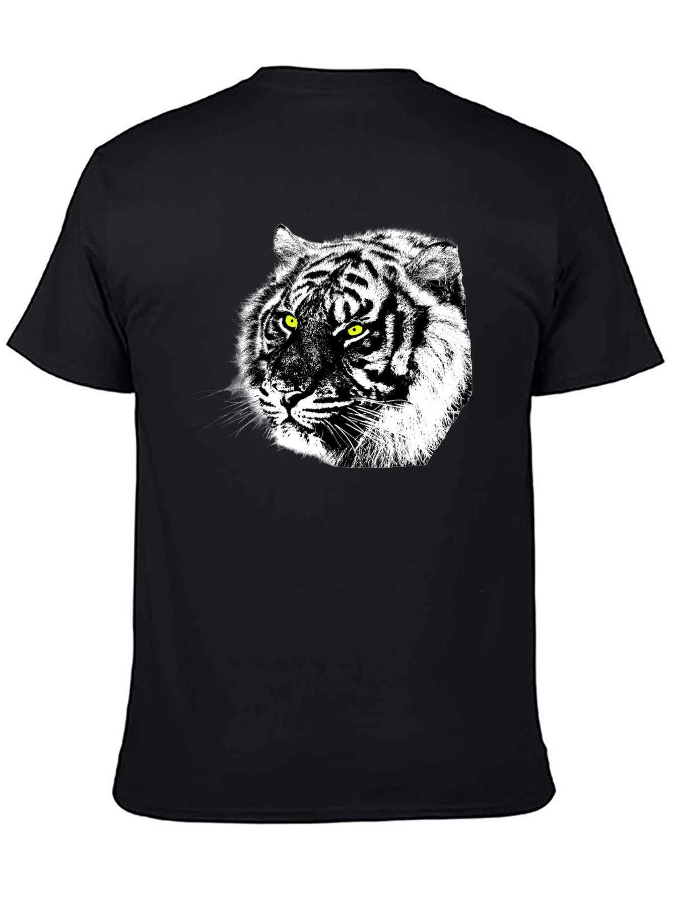 Tiger Graphic Black T-Shirt - Bold Animal Print