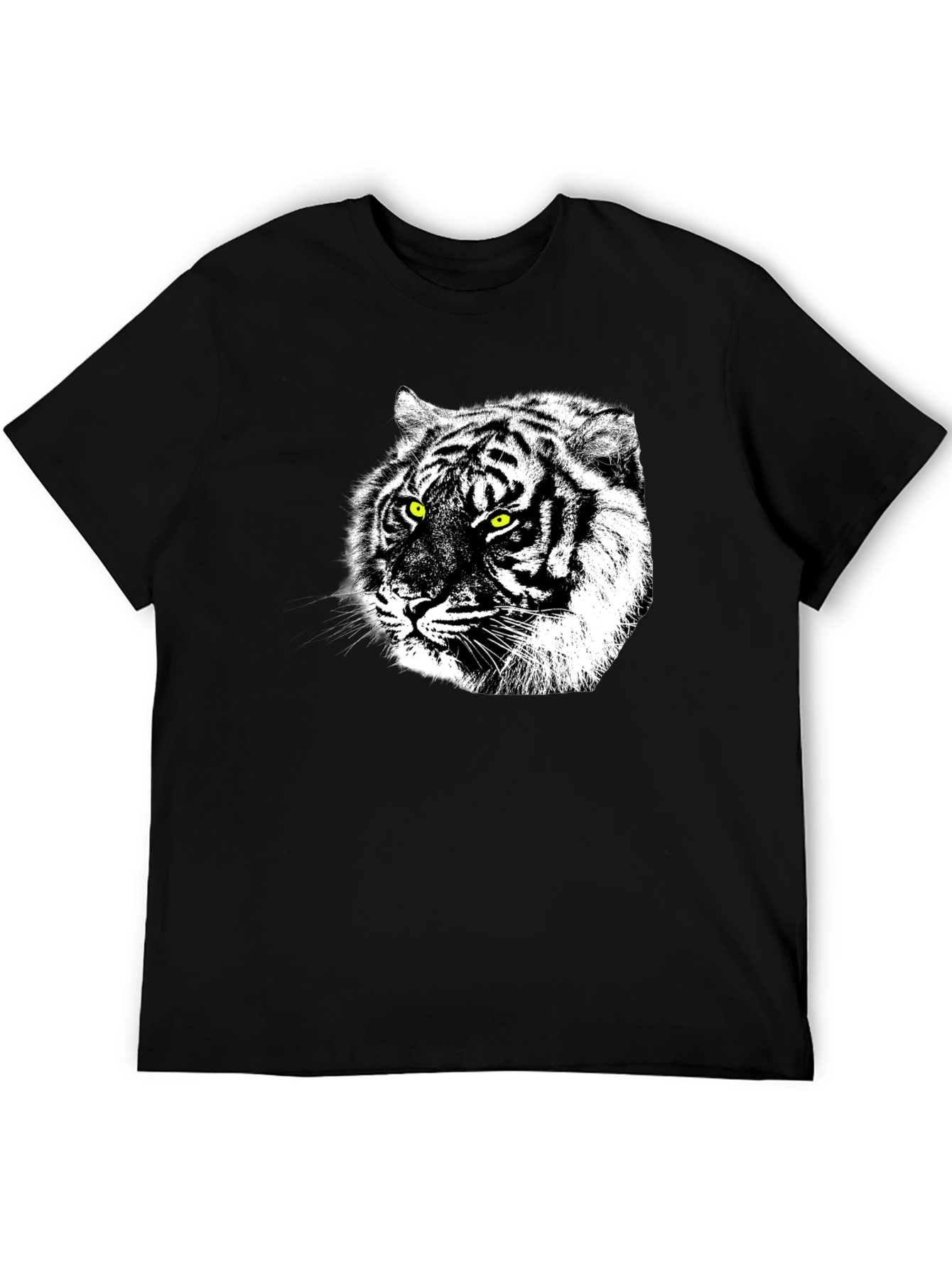 Tiger Graphic Black T-Shirt - Bold Animal Print