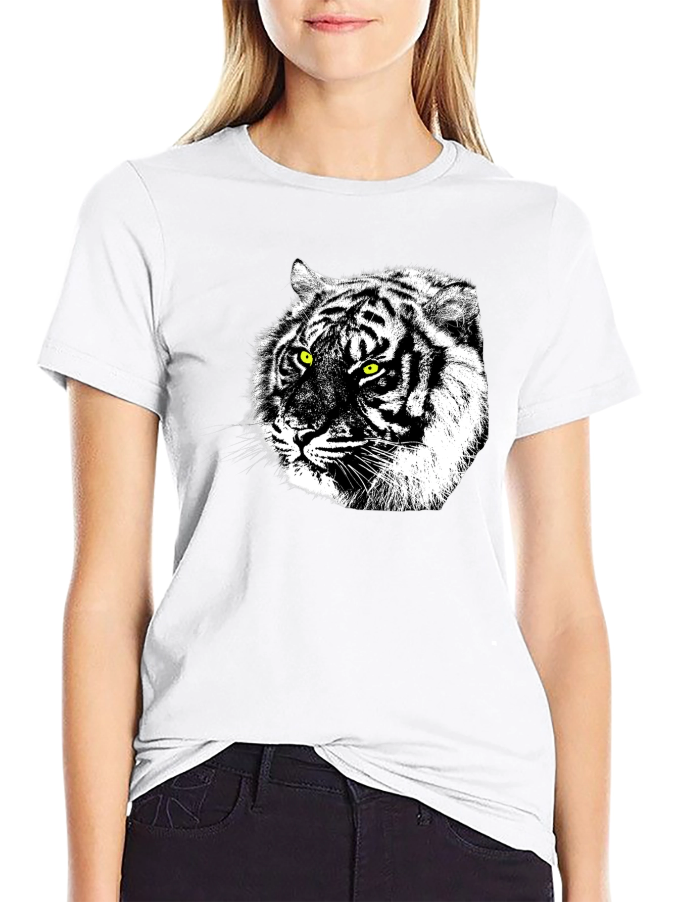 Tiger Graphic Black T-Shirt - Bold Animal Print