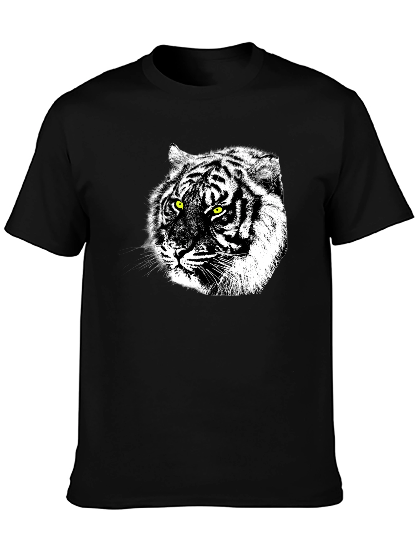 Tiger Graphic Black T-Shirt - Bold Animal Print