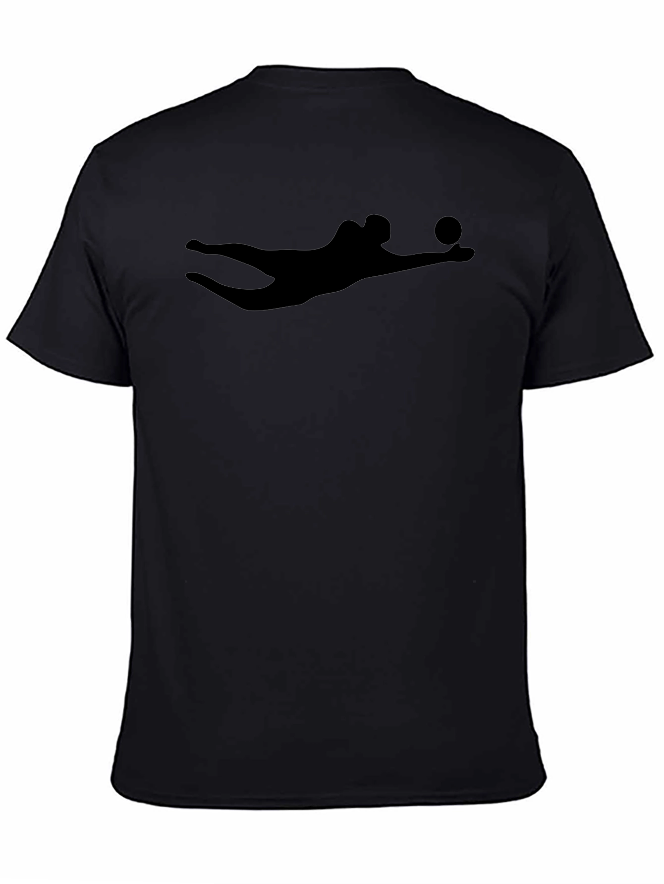 Volleyball Dive Black Graphic Tee