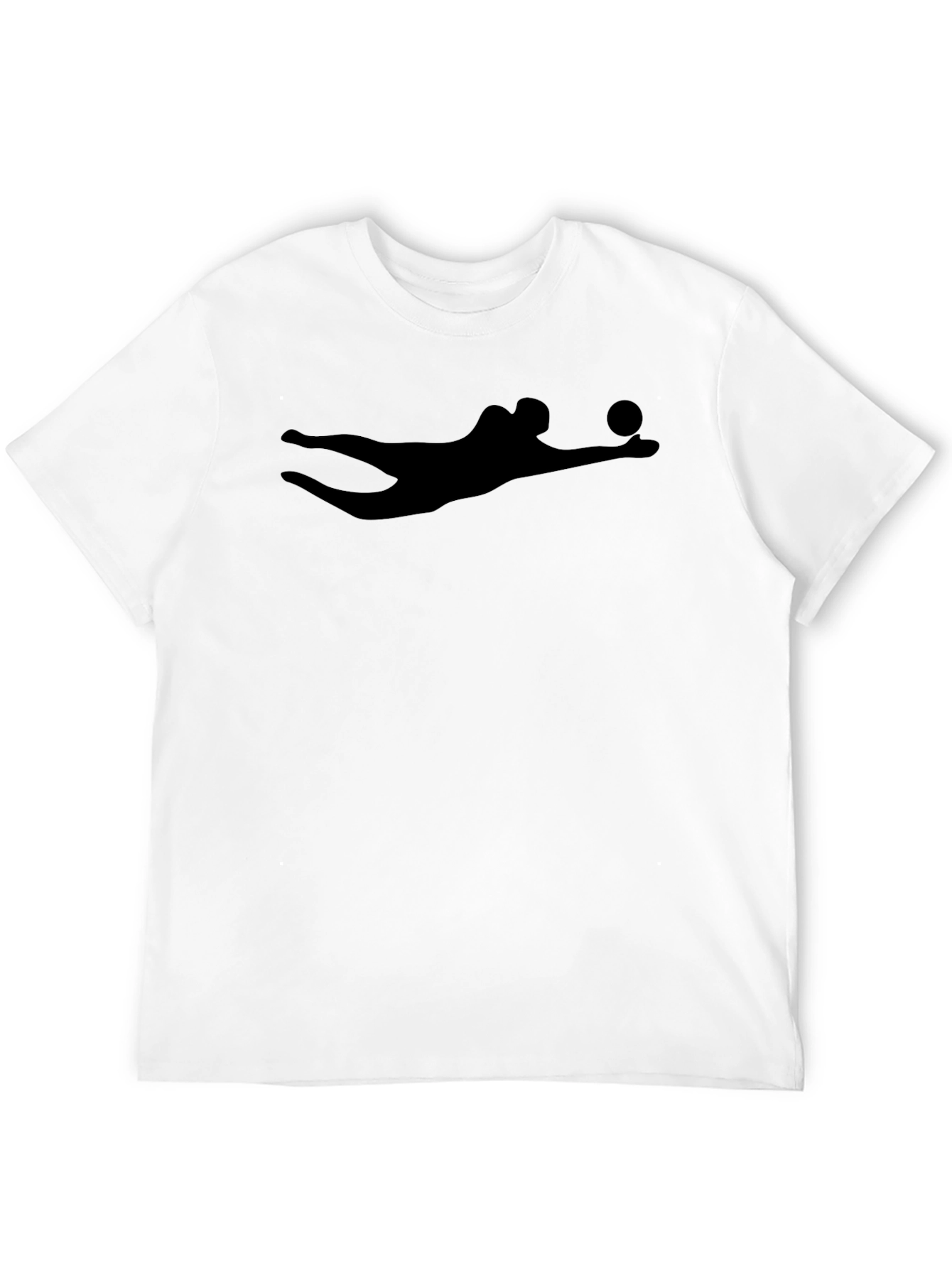 Volleyball Dive Black Graphic Tee