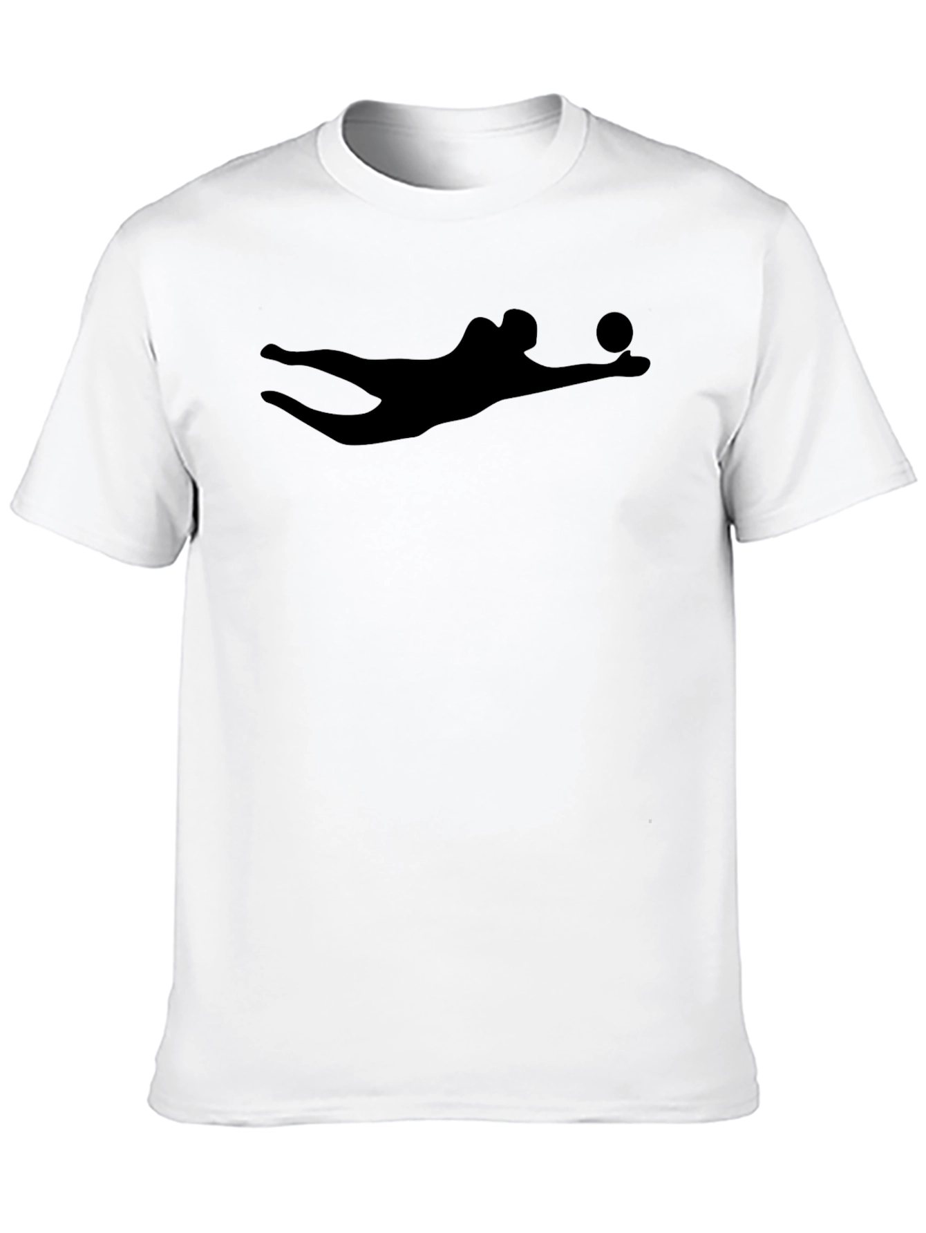 Volleyball Dive Black Graphic Tee