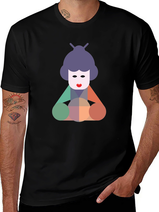 Geometric Geisha Graphic Tee