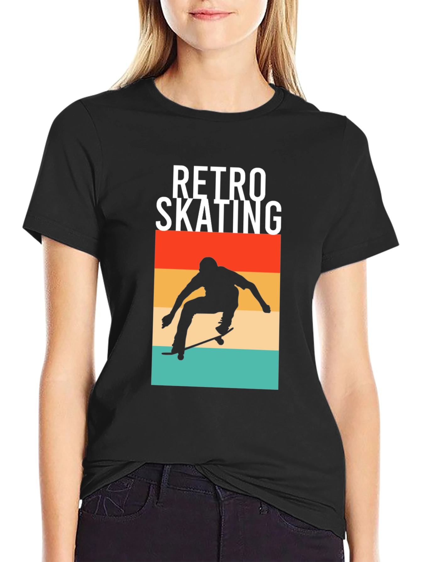 Retro Skating T-Shirt - Classic Skateboard Design