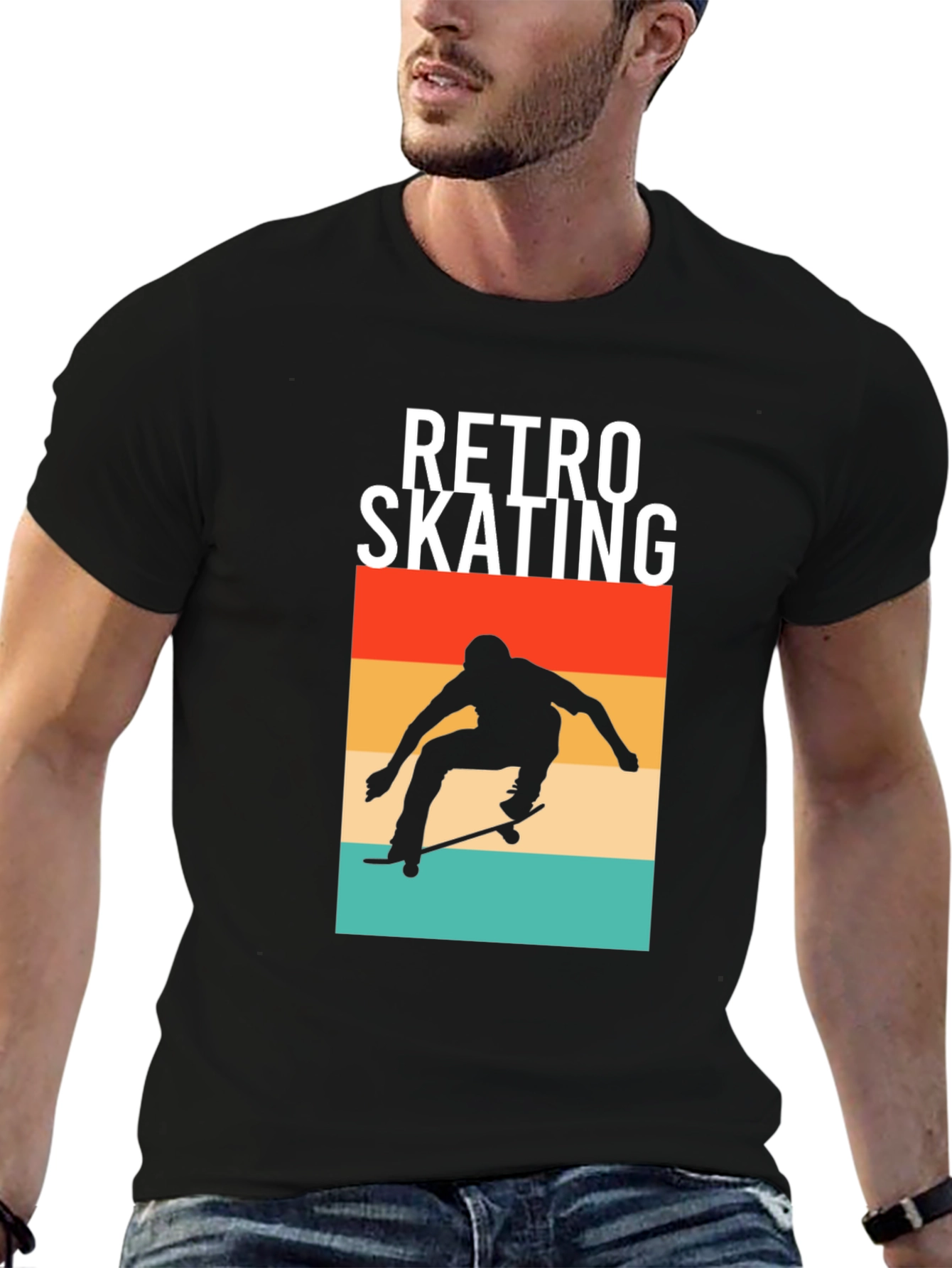 Retro Skating T-Shirt - Classic Skateboard Design