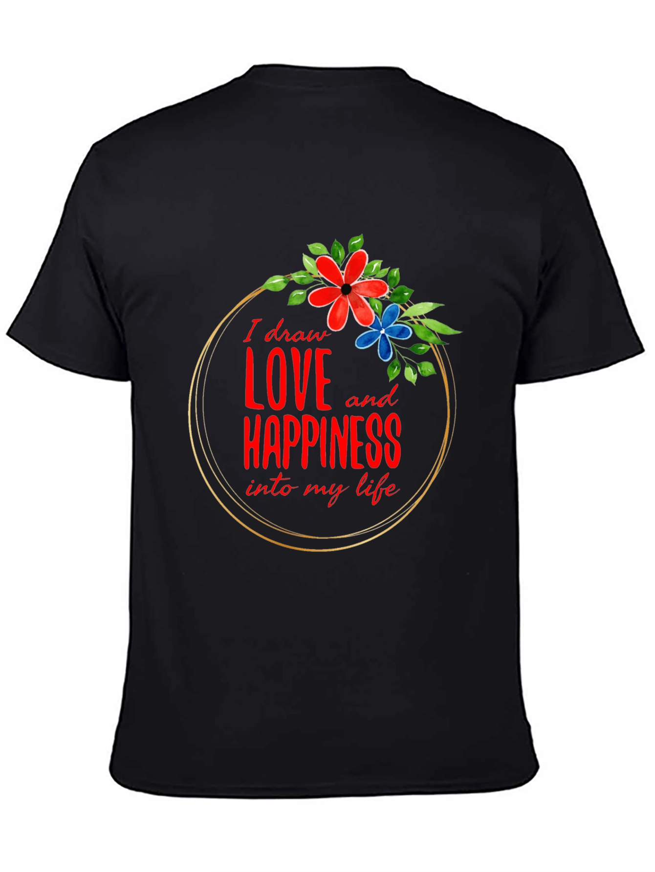Love and Happiness Graphic Tee - Black
