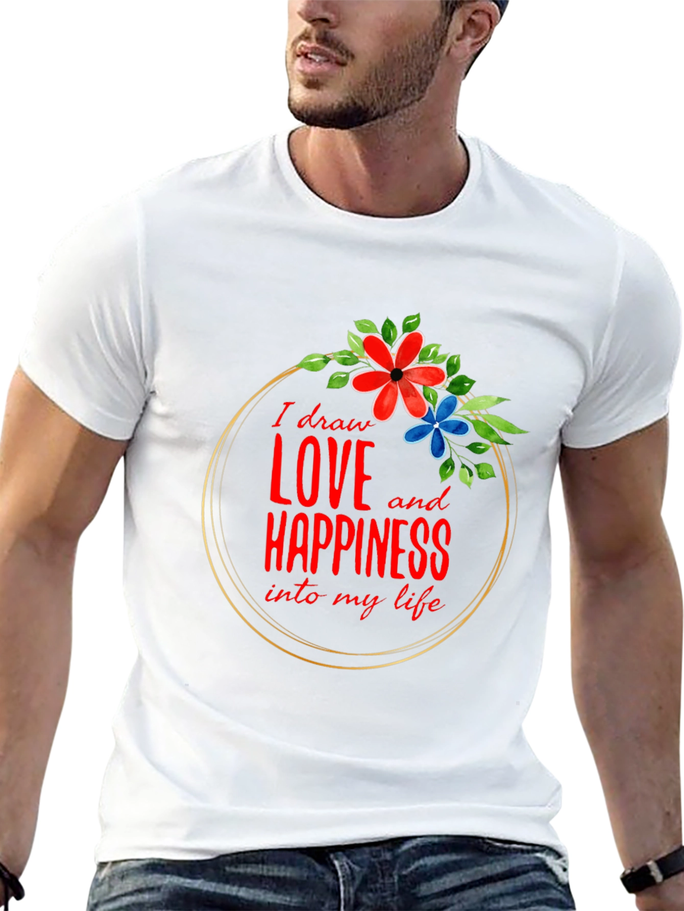 Love and Happiness Graphic Tee - Black