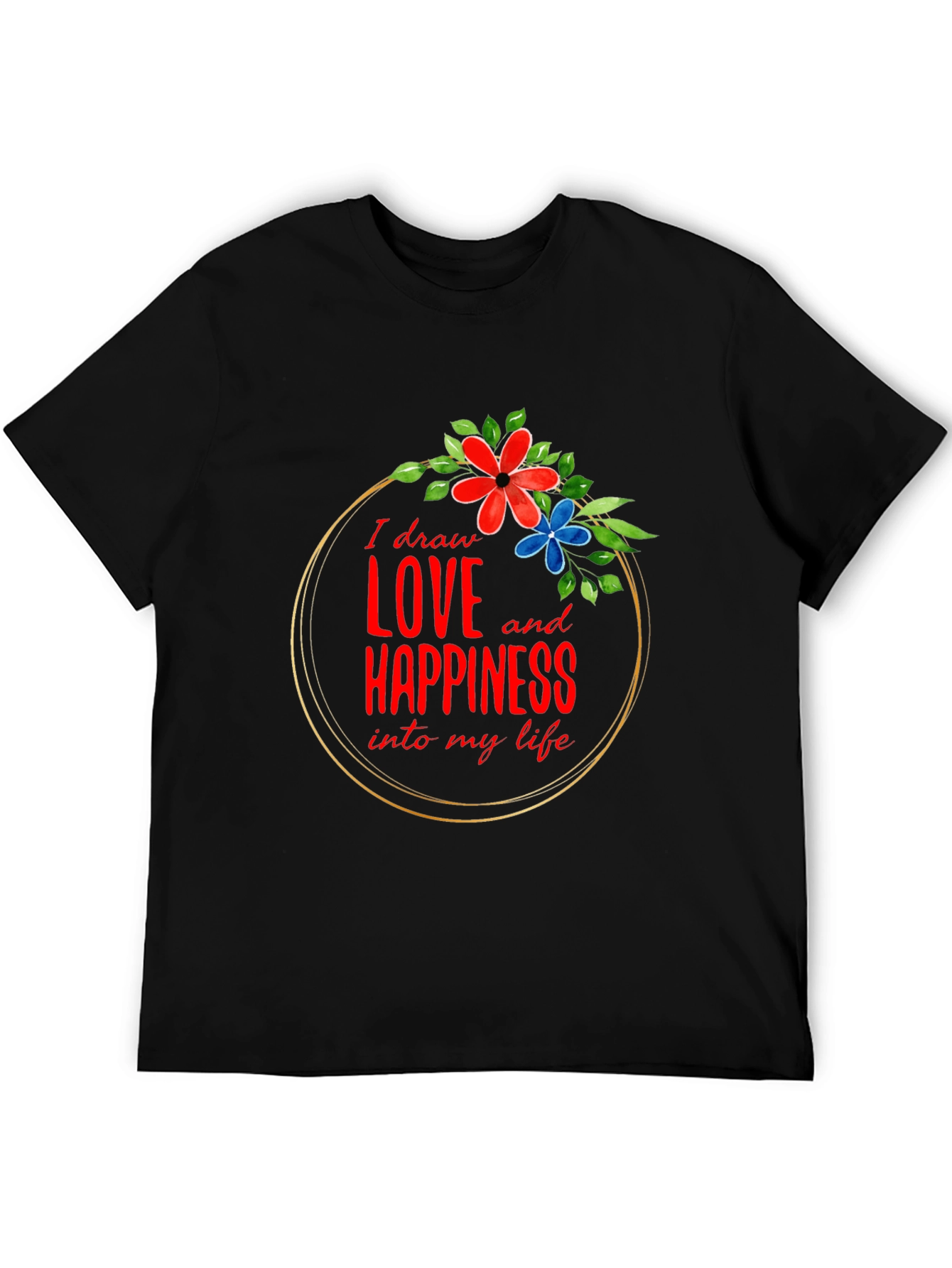 Love and Happiness Graphic Tee - Black