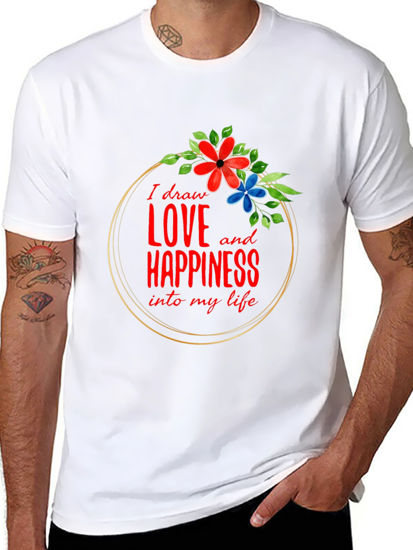 Love and Happiness Graphic Tee - Black