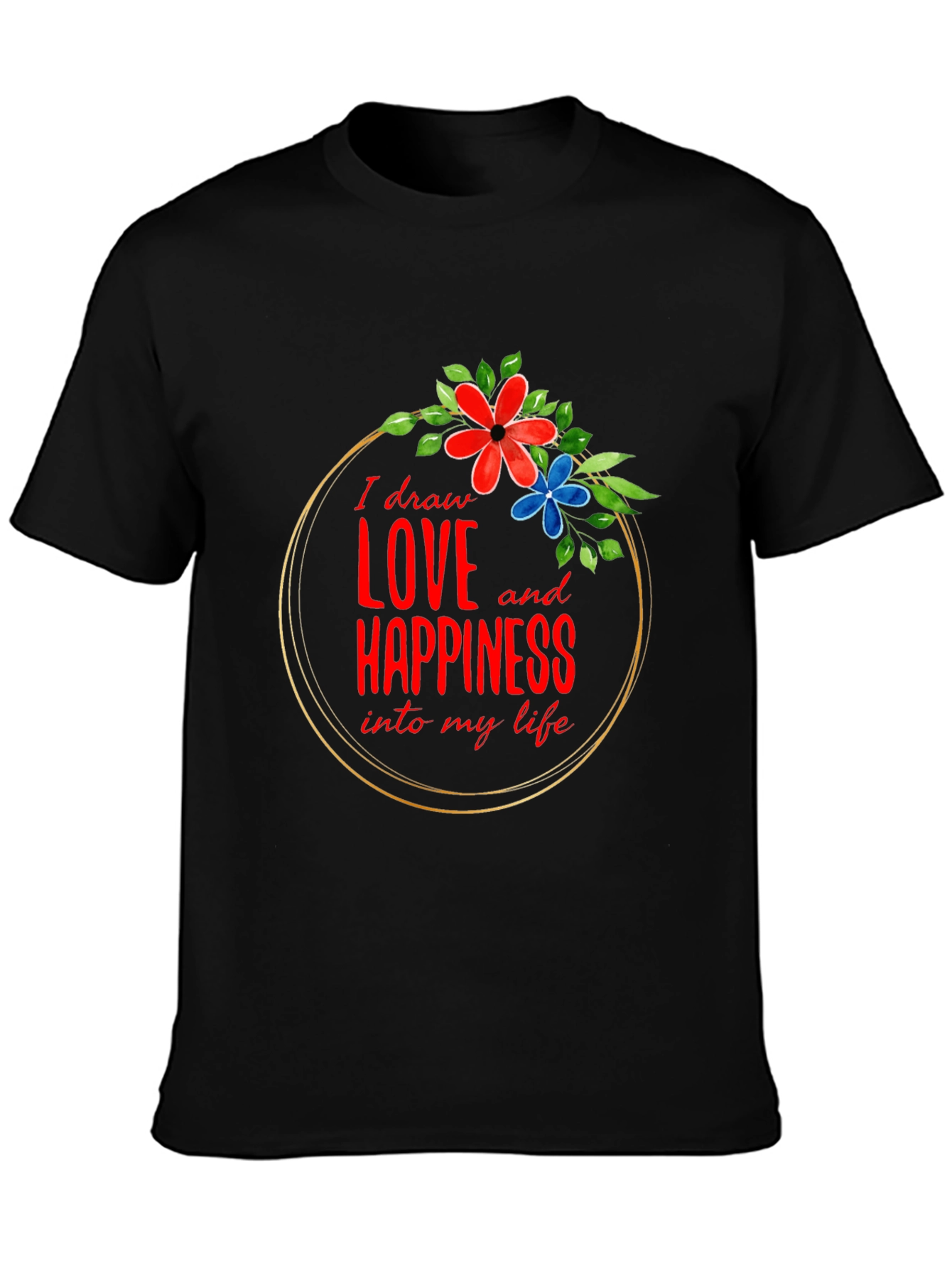 Love and Happiness Graphic Tee - Black