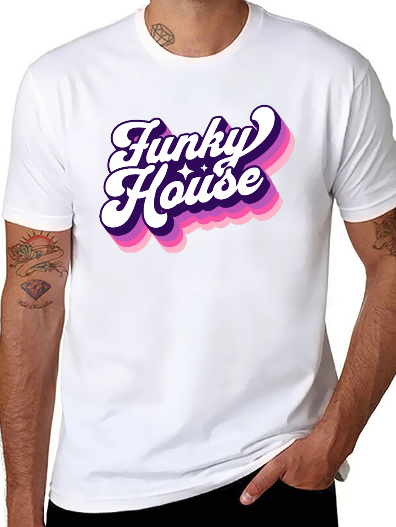 Funky House Black Graphic Tee