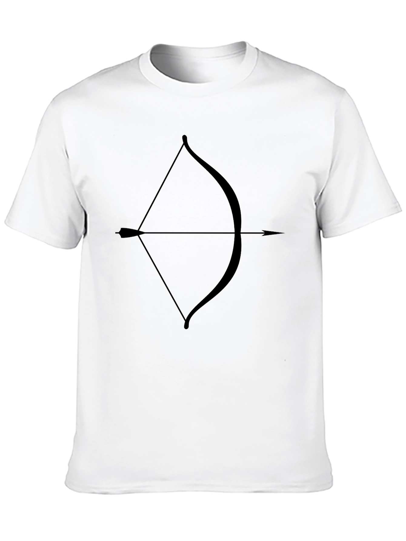 Archery Bow and Arrow Graphic Black T-Shirt