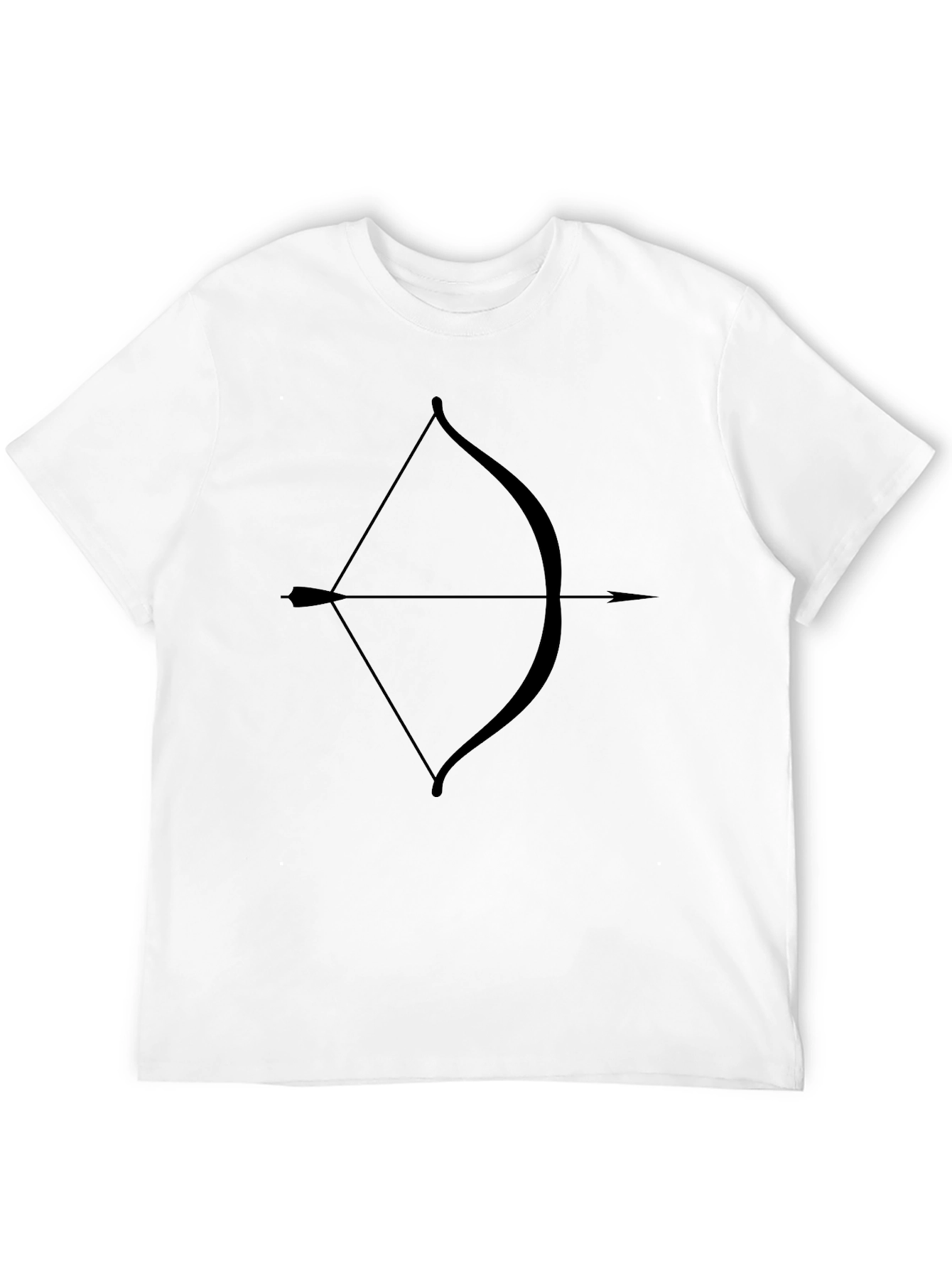 Archery Bow and Arrow Graphic Black T-Shirt