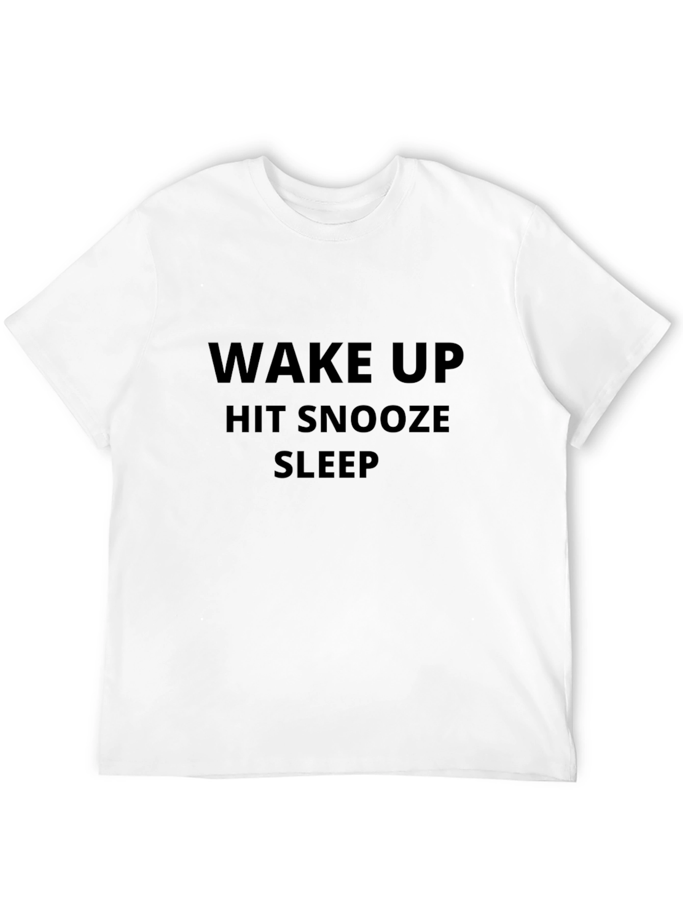 Wake Up Hit Snooze Sleep Black Graphic Tee