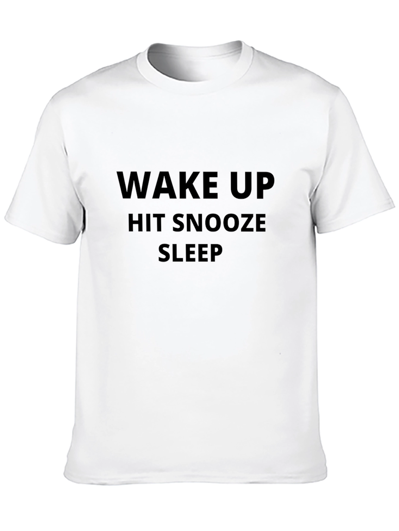 Wake Up Hit Snooze Sleep Black Graphic Tee