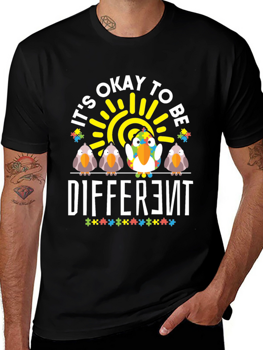 Its Okay to Be Different T-Shirt Autism Awareness Bird Design