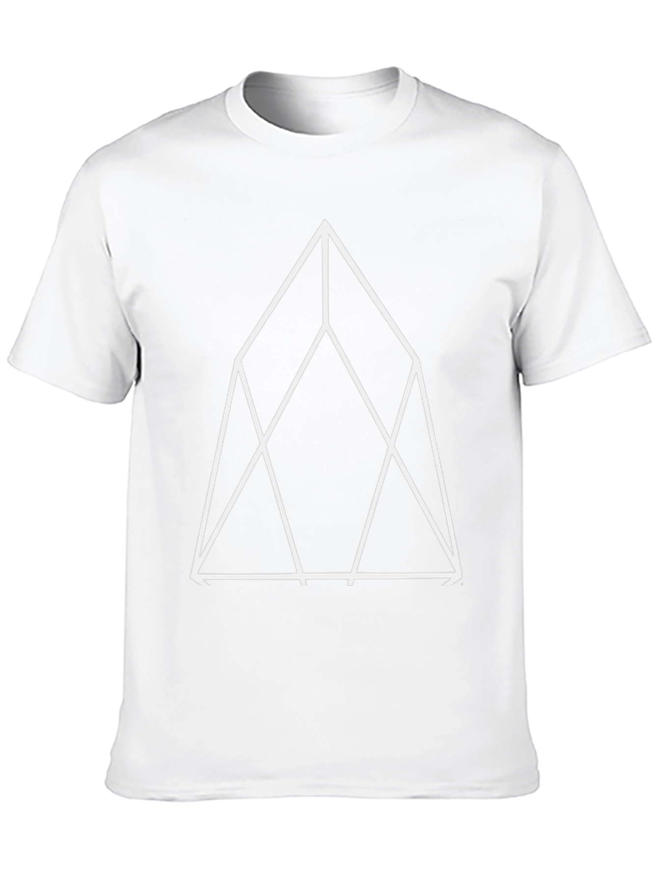Geometric Triangle Graphic Tee - Black