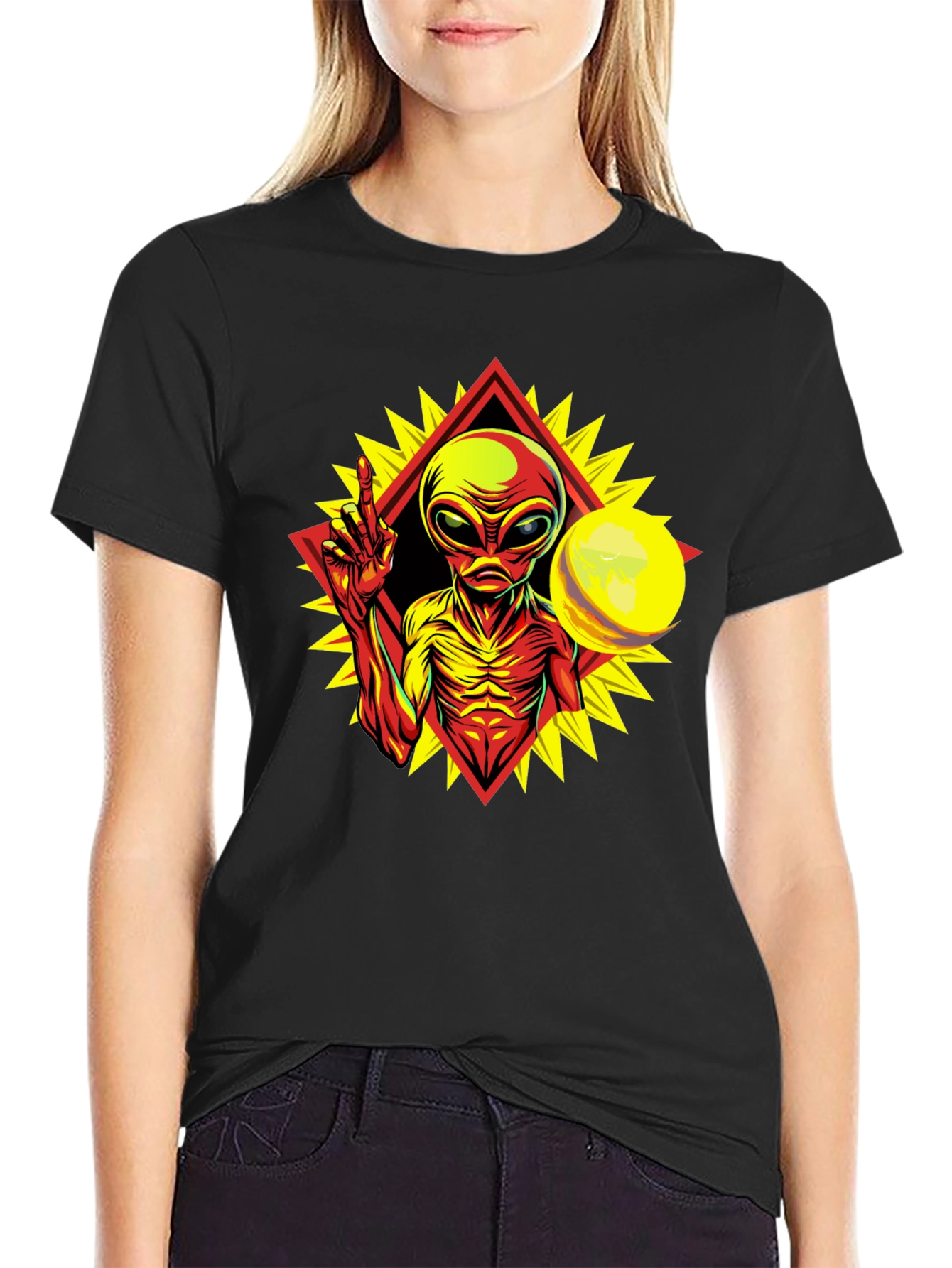 Alien Graphic Tee - Peace Among Worlds!