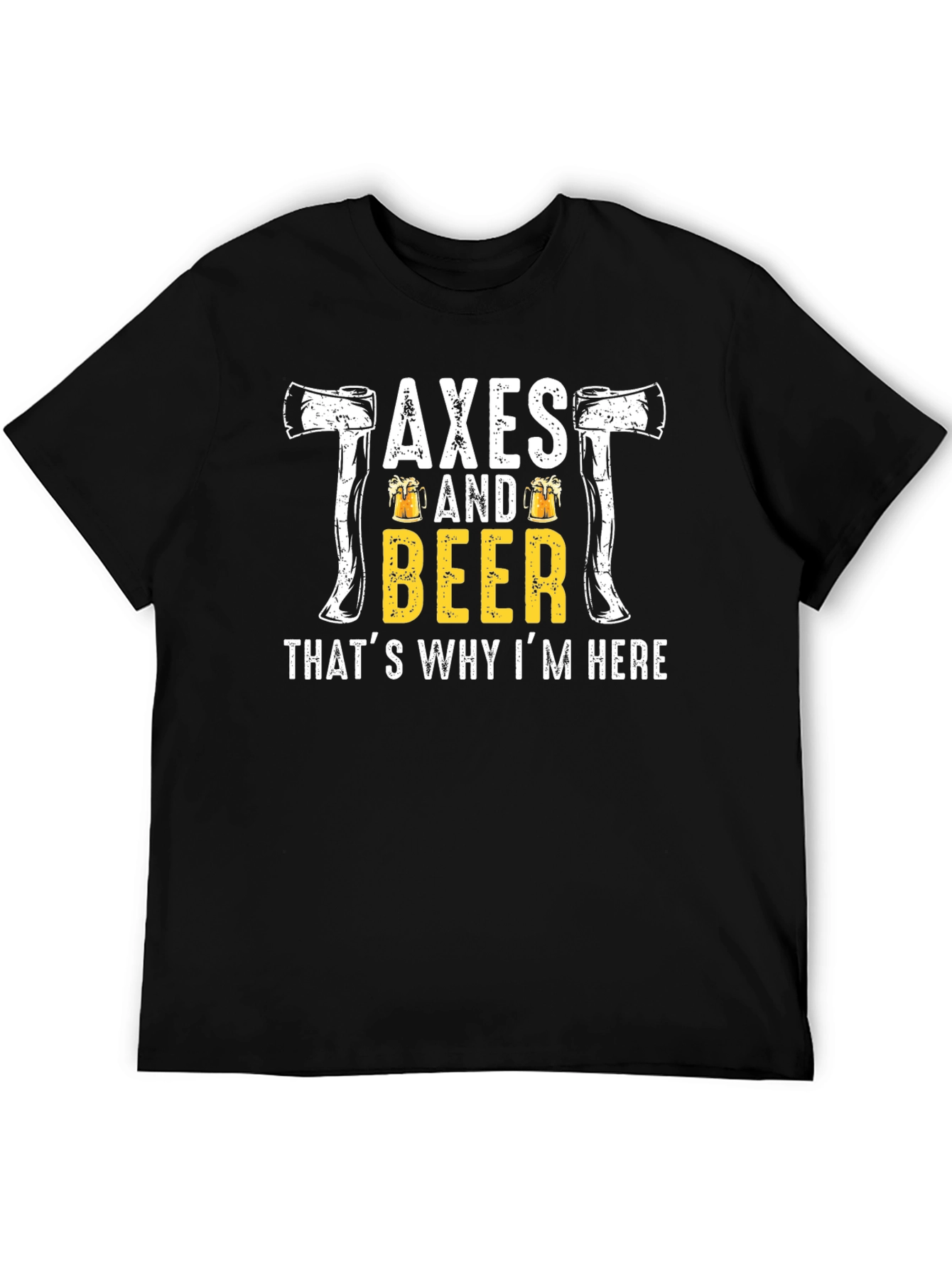 Axes and Beer T-Shirt - Funny Lumberjack Drinking Tee