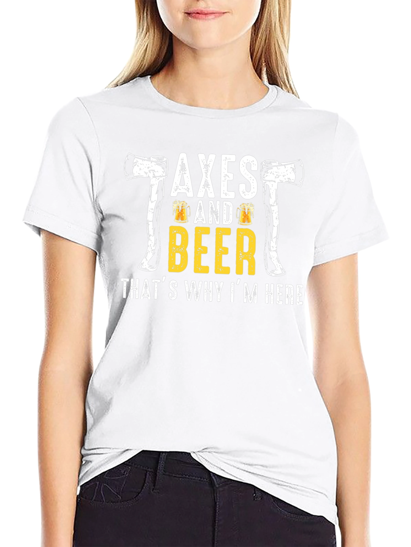 Axes and Beer T-Shirt - Funny Lumberjack Drinking Tee