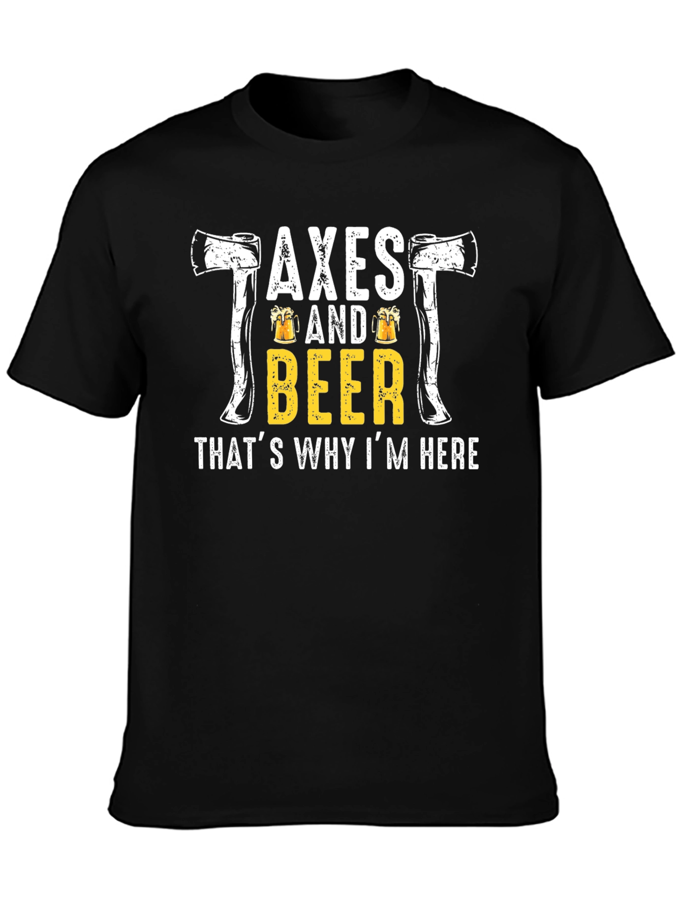 Axes and Beer T-Shirt - Funny Lumberjack Drinking Tee