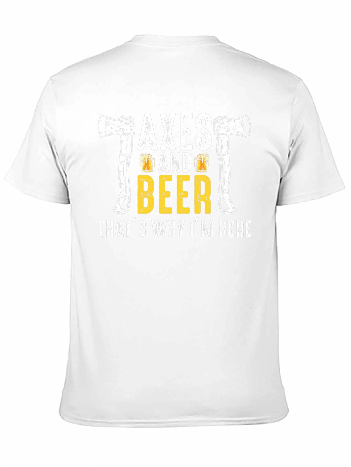 Axes and Beer T-Shirt - Funny Lumberjack Drinking Tee