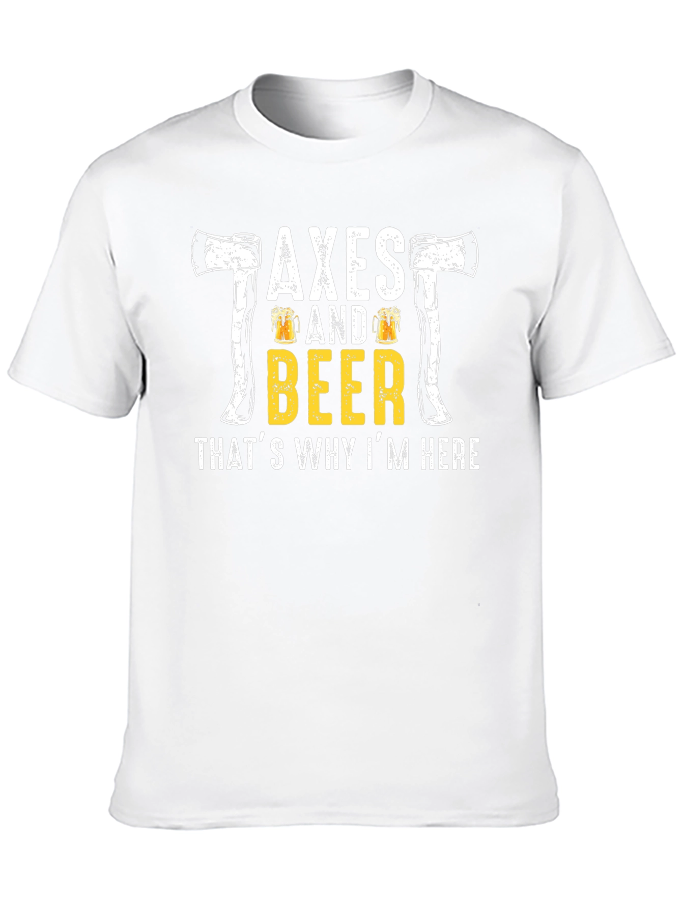 Axes and Beer T-Shirt - Funny Lumberjack Drinking Tee