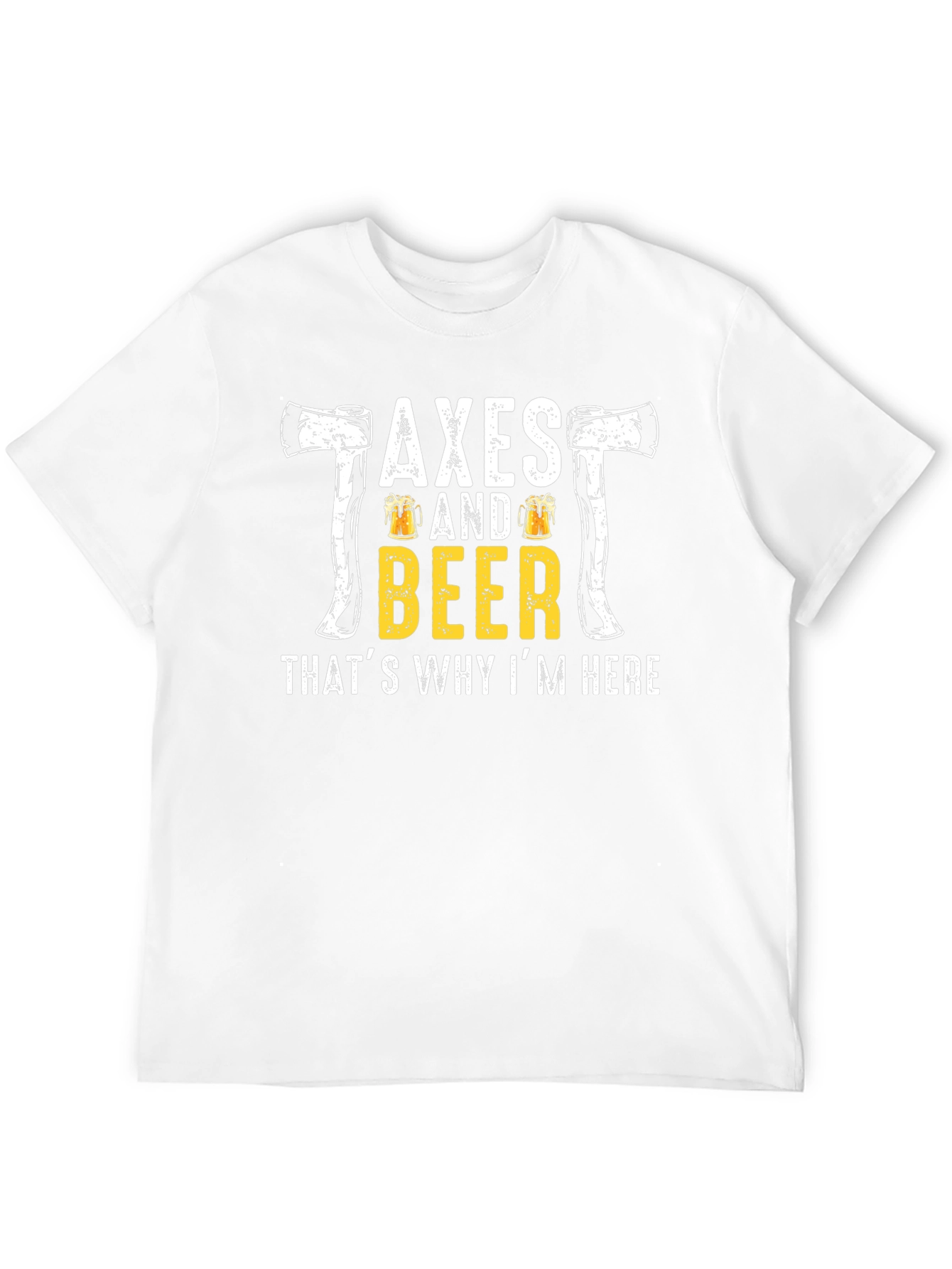 Axes and Beer T-Shirt - Funny Lumberjack Drinking Tee