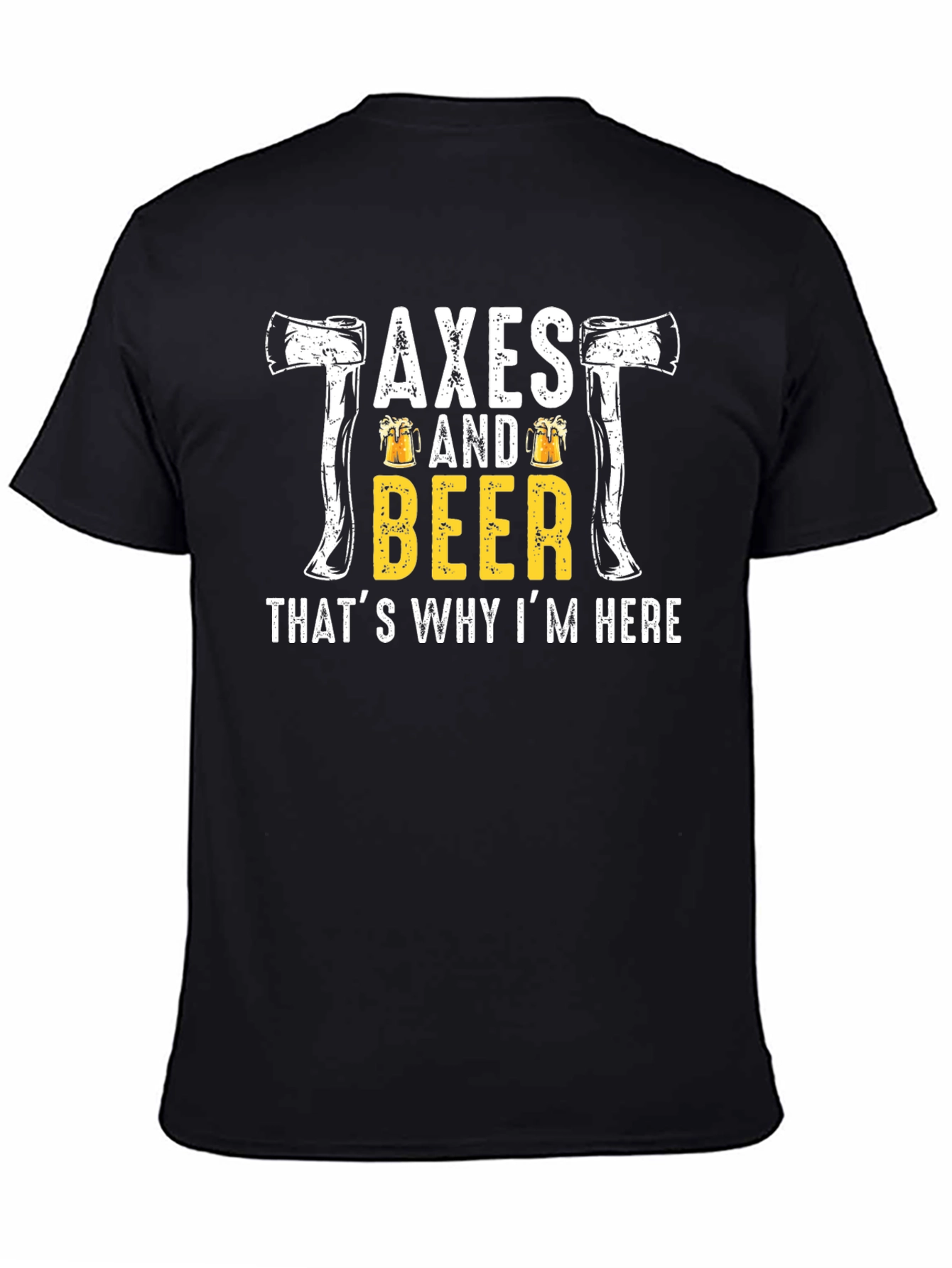 Axes and Beer T-Shirt - Funny Lumberjack Drinking Tee