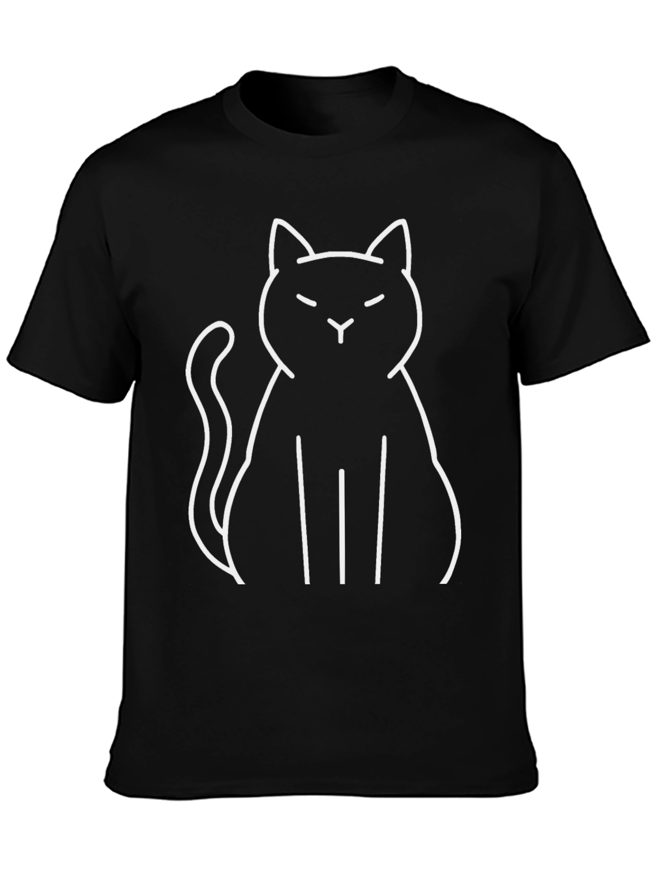 Cool Black Cat Graphic Tee
