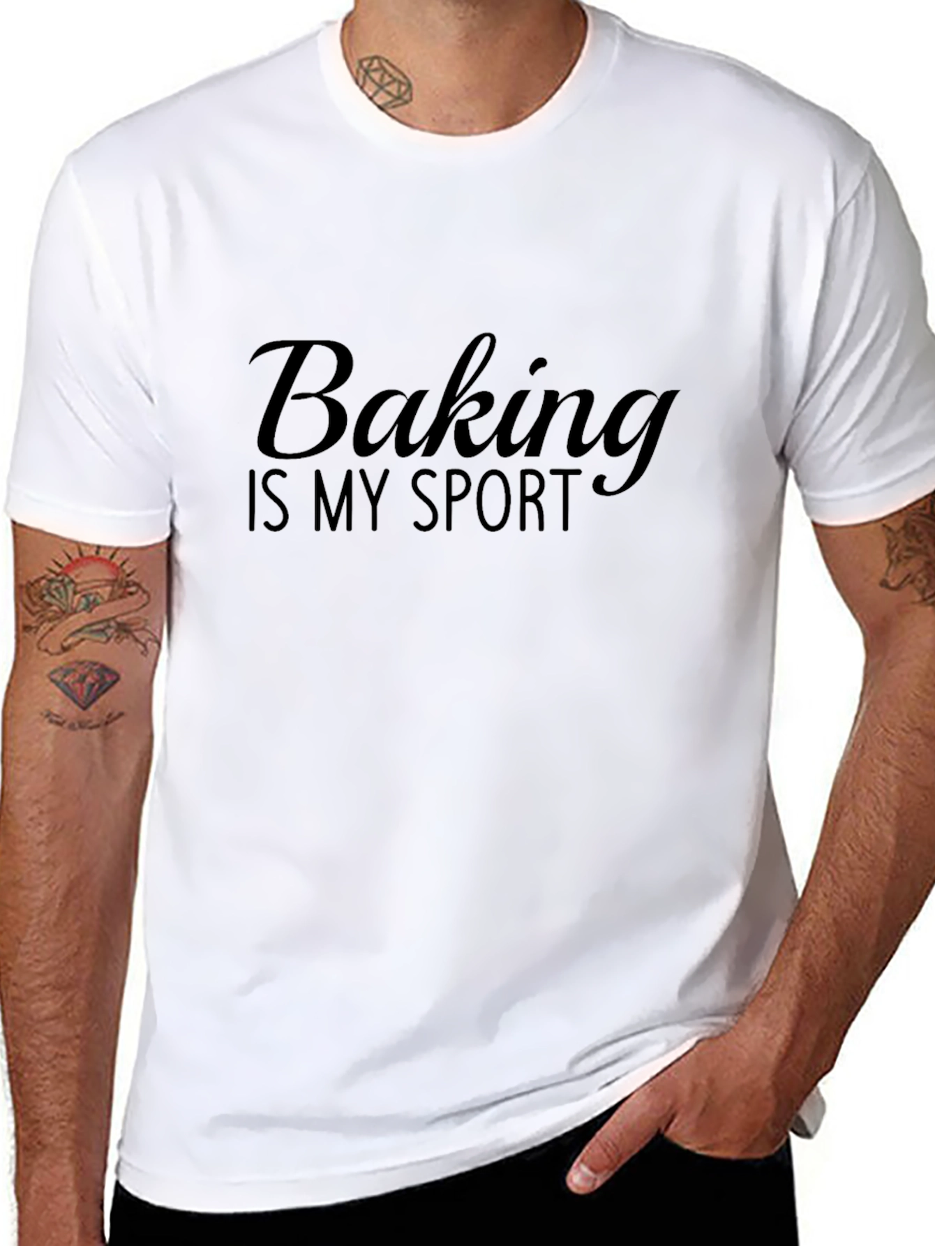 Baking is My Sport Black T-Shirt