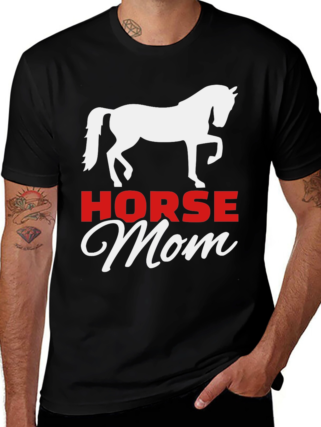 Horse Mom Graphic Tee - Equestrian Lover Shirt