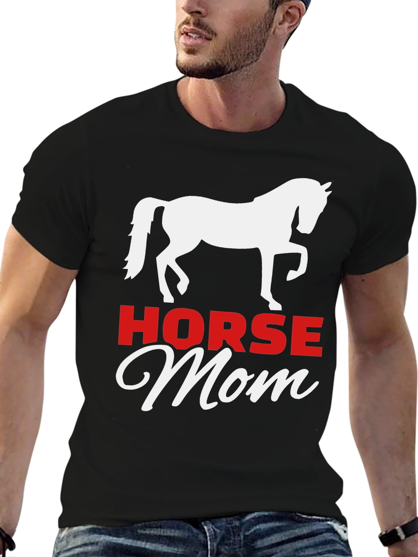 Horse Mom Graphic Tee - Equestrian Lover Shirt