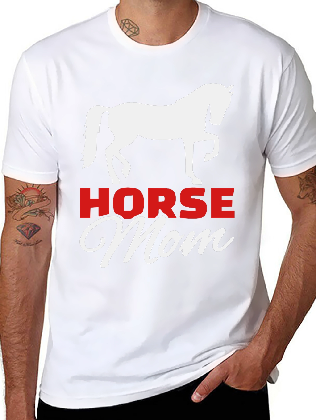 Horse Mom Graphic Tee - Equestrian Lover Shirt
