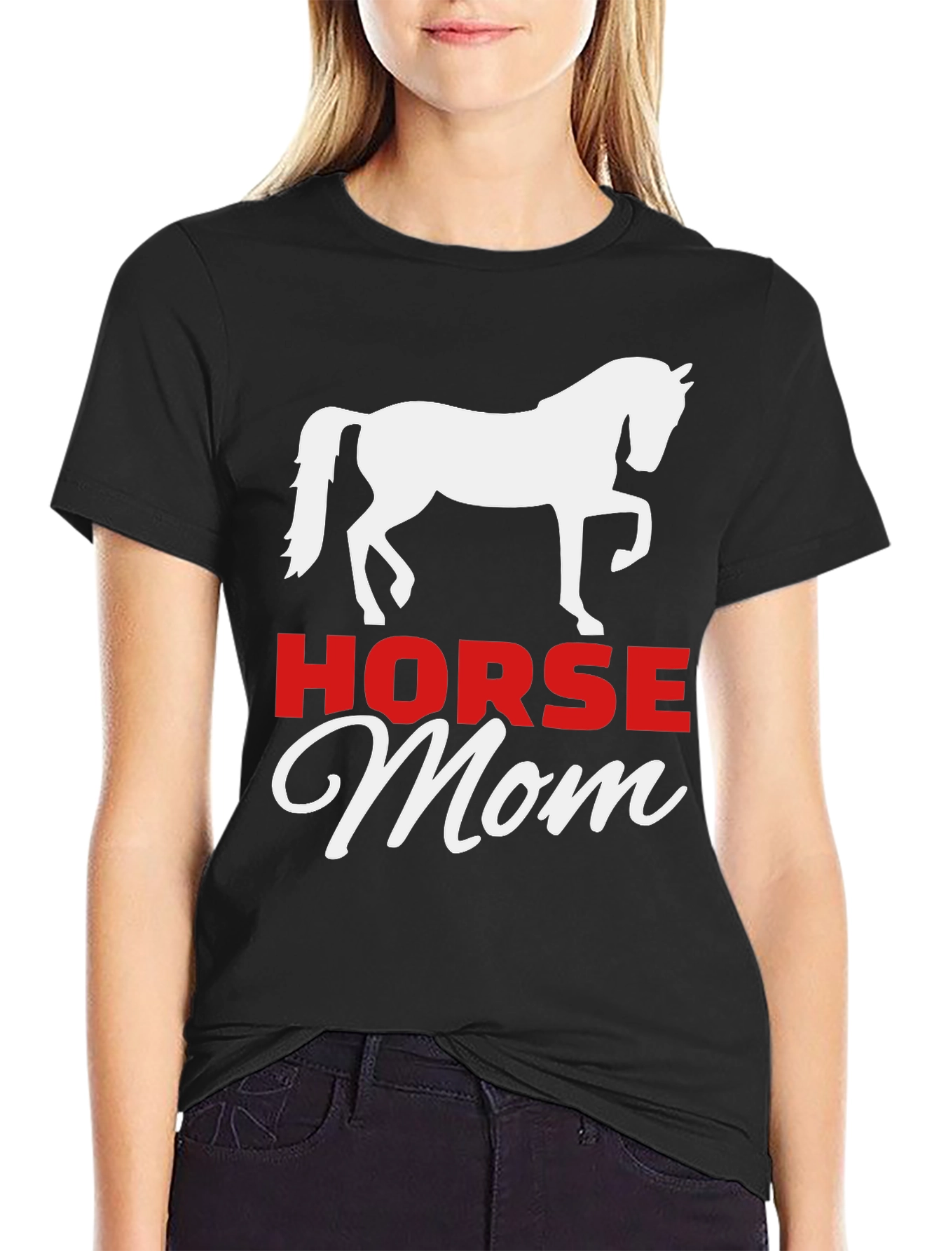 Horse Mom Graphic Tee - Equestrian Lover Shirt