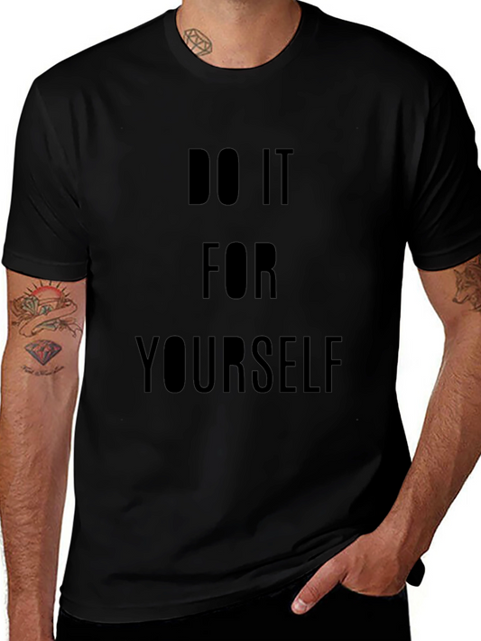 Do It For Yourself Black Graphic Tee