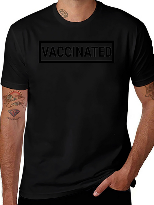 Vaccinated Black T-Shirt - Show Your Support!