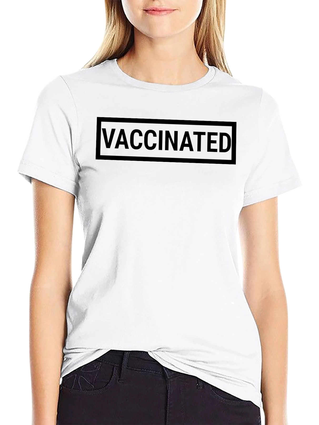 Vaccinated Black T-Shirt - Show Your Support!