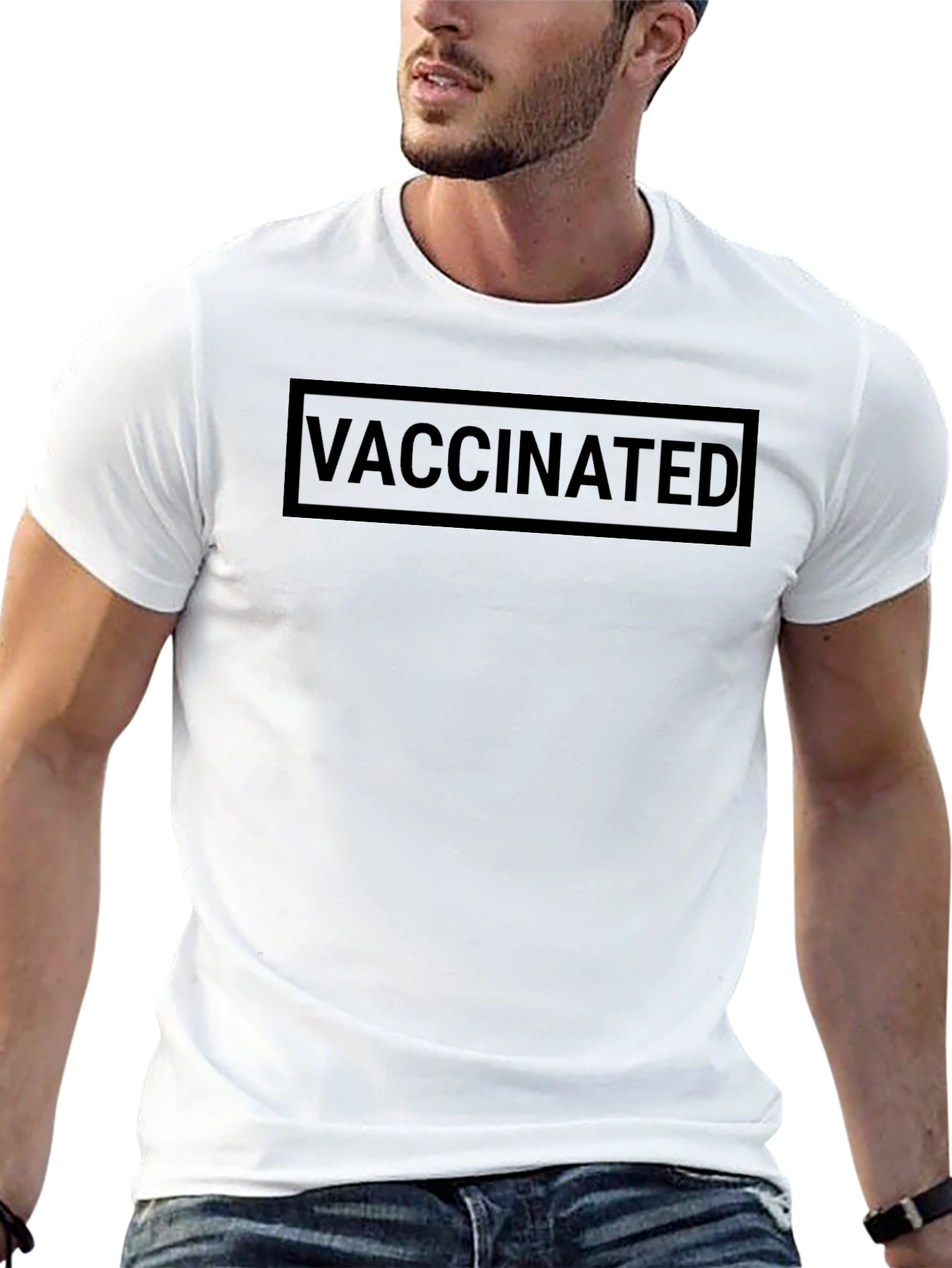Vaccinated Black T-Shirt - Show Your Support!