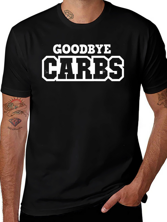 Goodbye Carbs Black Graphic Tee - Keto Diet Shirt
