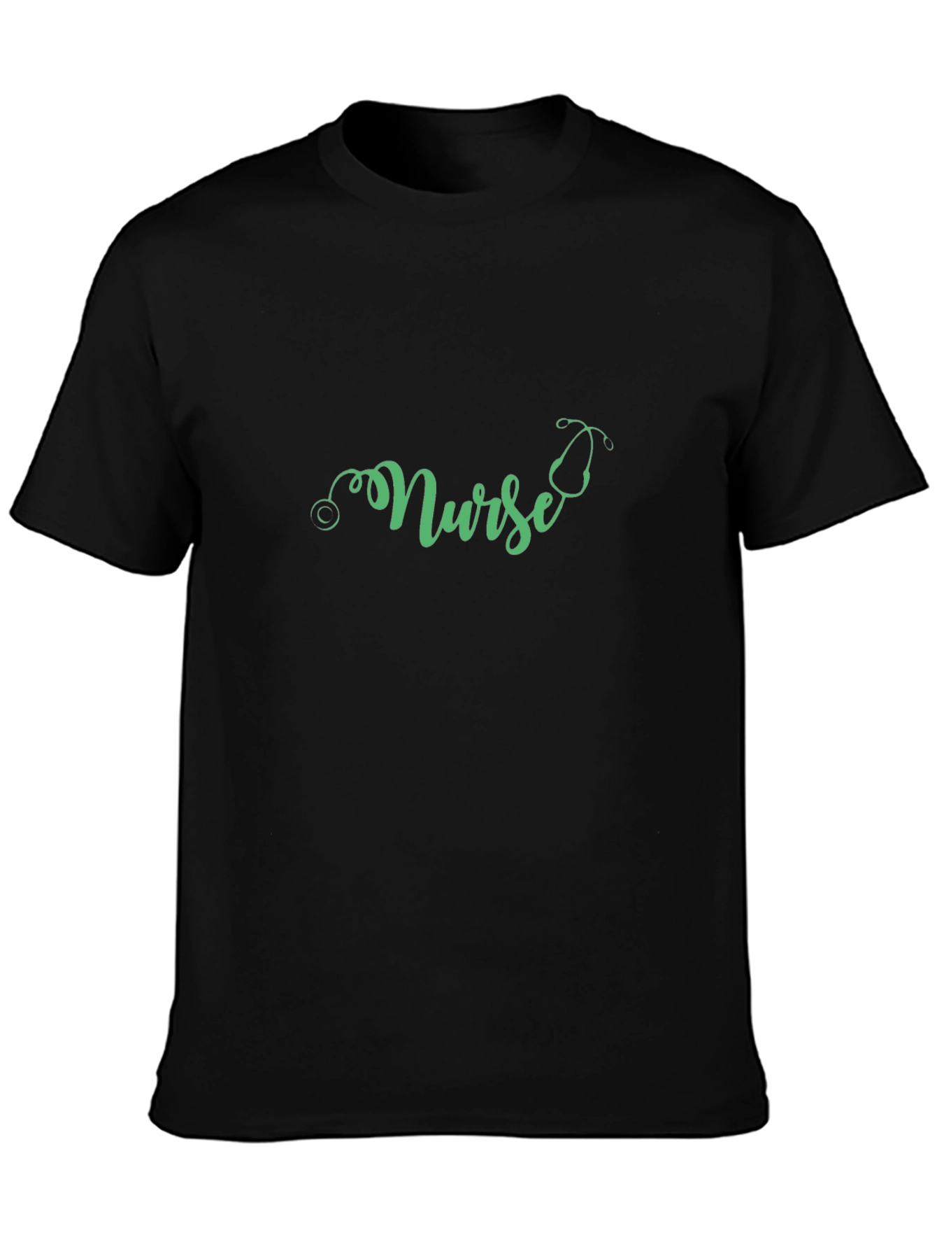 Nurse Stethoscope Graphic Tee - Black T-Shirt