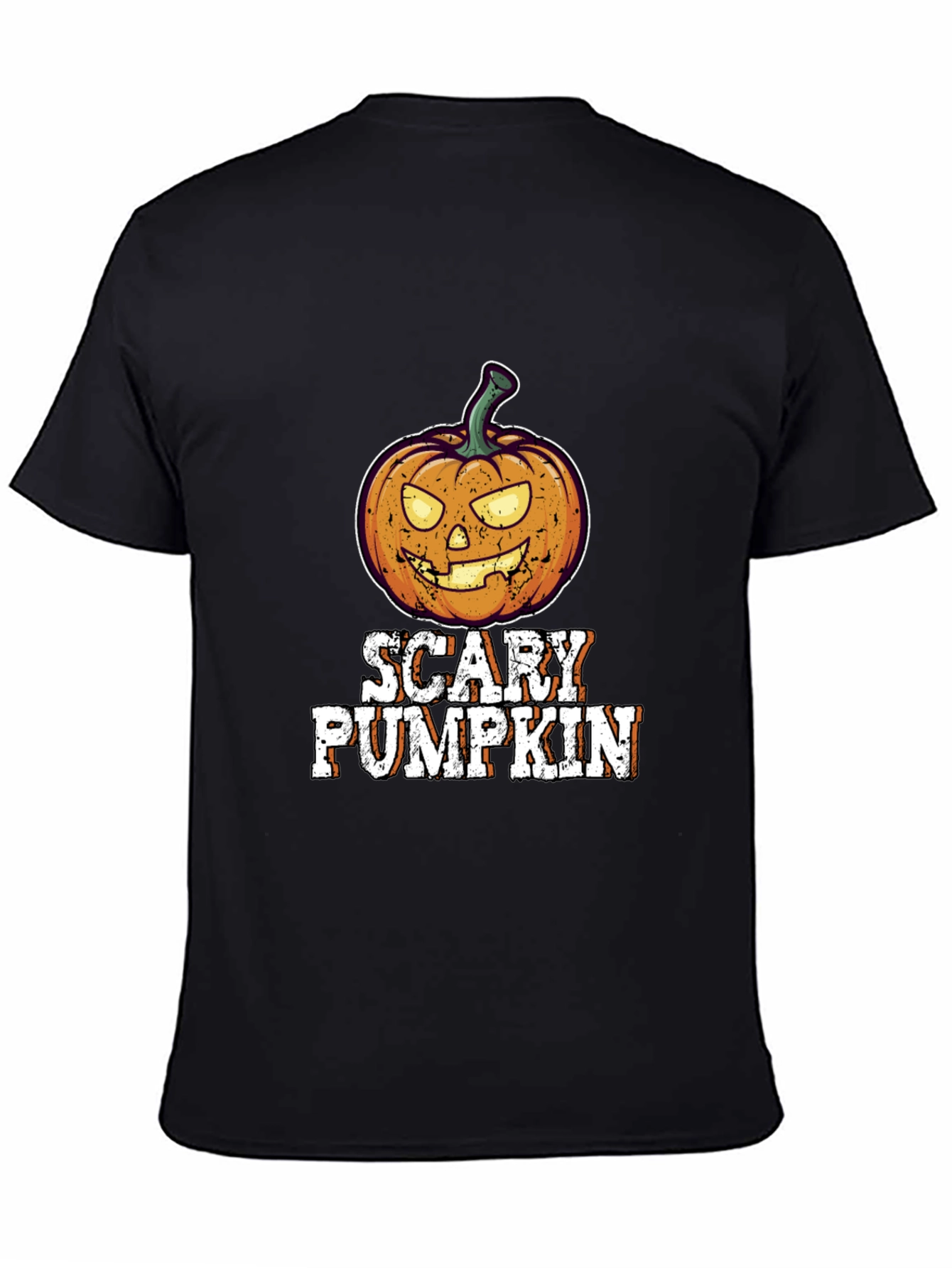 Scary Pumpkin Halloween Graphic Tee Shirt