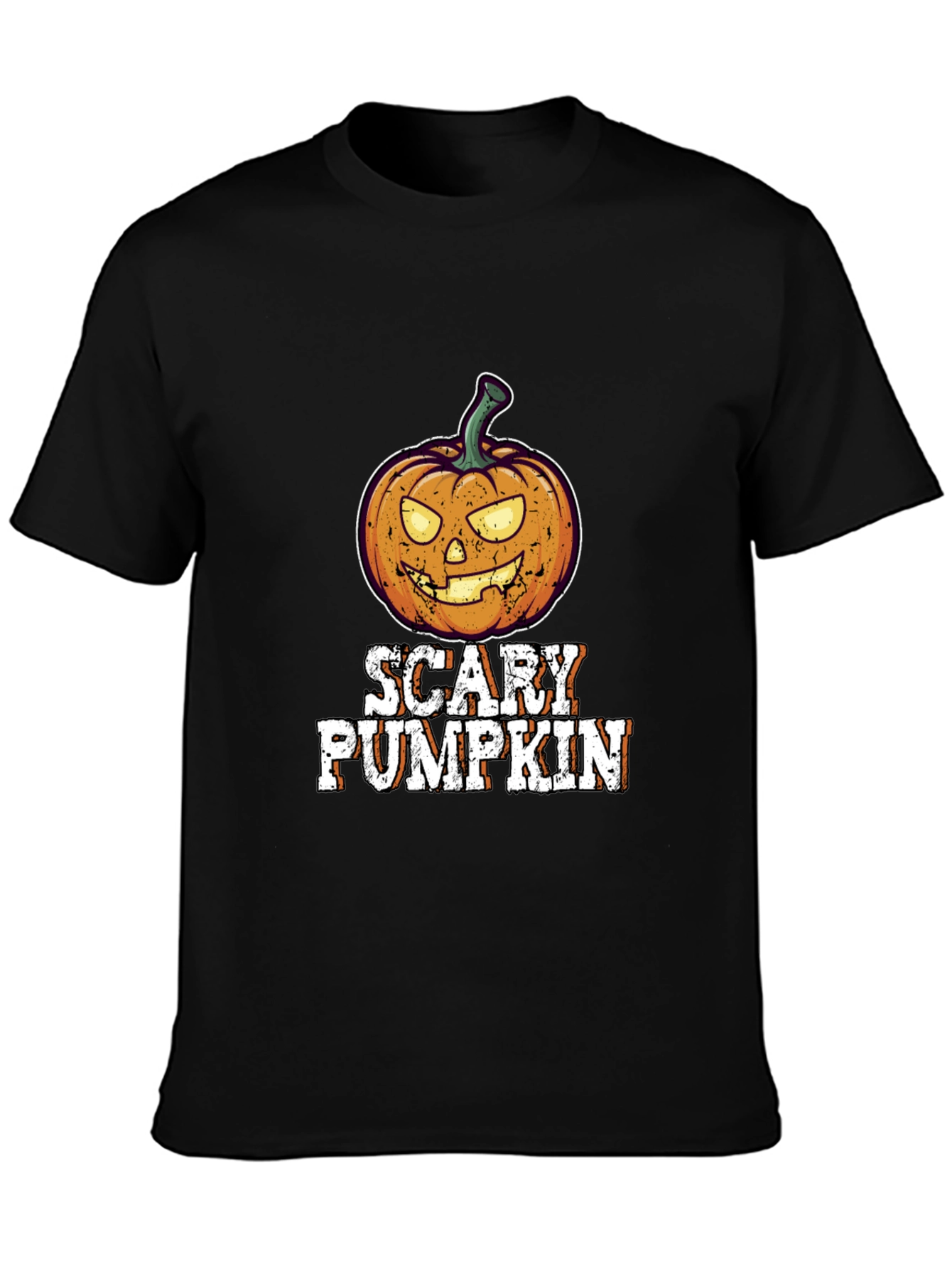Scary Pumpkin Halloween Graphic Tee Shirt