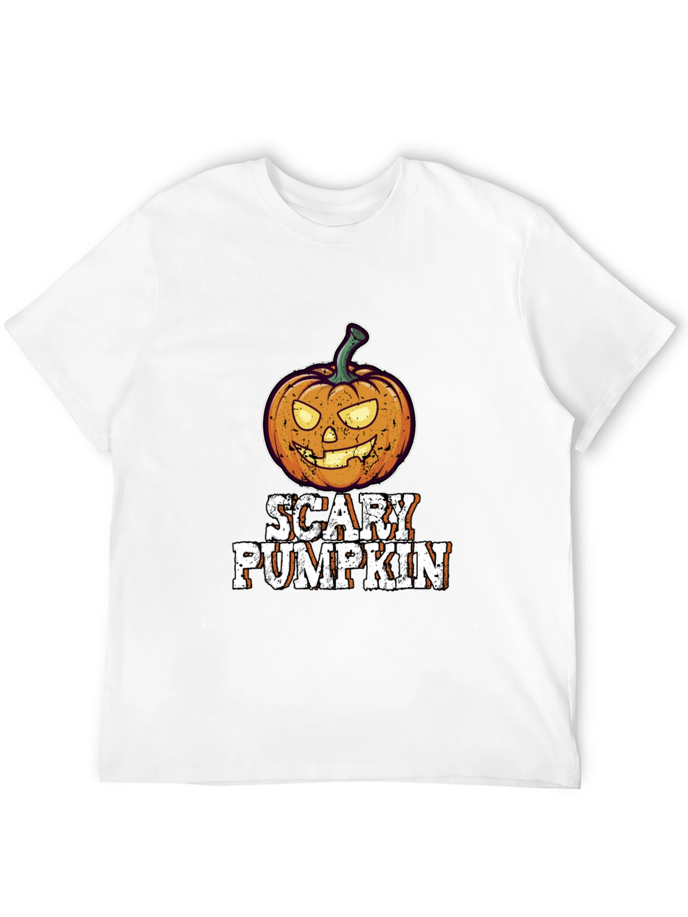 Scary Pumpkin Halloween Graphic Tee Shirt