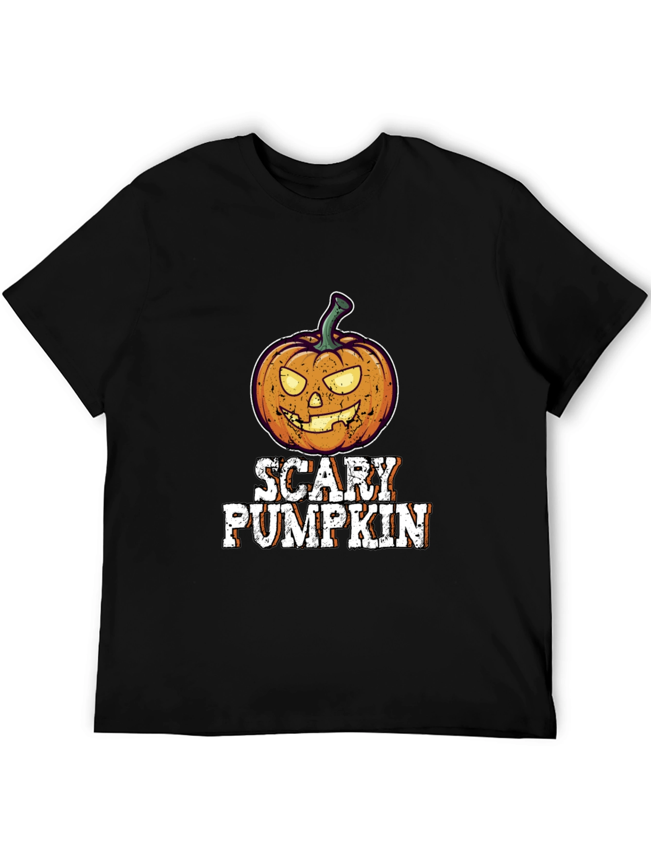 Scary Pumpkin Halloween Graphic Tee Shirt